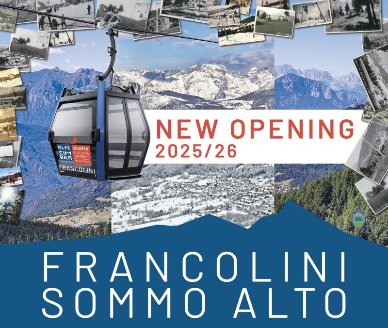 Alpe Cimbra: nową kolejką gondolową „Francolini – Sommo Alto” Alpe Cimbra: nową kolejką gondolową „Francolini – Sommo Alto”
